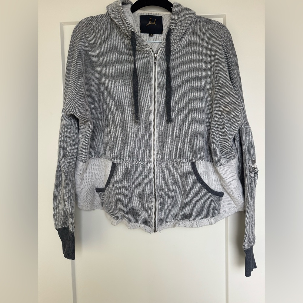 Jack by BB Dakota Two-Tone Gray Hooded Jacket